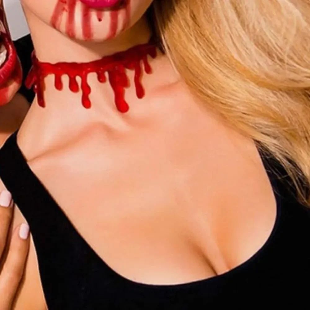 Fake blood choker necklace
